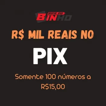 Somente 100 números, mil no pix