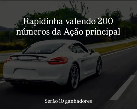Rapidinha valendo 200 números da porsche