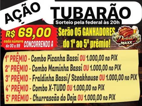 Dejair maxx - Ação 227ªtubarão,5 ganhadores sorteio na federal