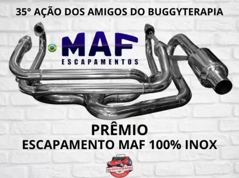 35? a??o buggyterapia - escapamento maf 100% inox
