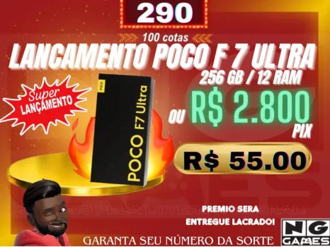 Ação 290 lançamento poco f7ultra ou r$ 2.800 pix