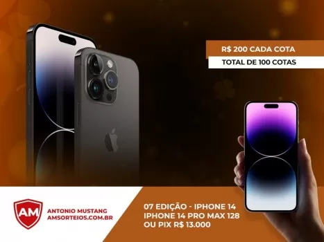 7? edi??o iphone 14 pro max ou pix 13.000,00 mil