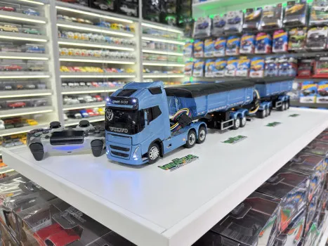 Minis Evolution - Volvo rodocaçamba azul controle remoto 1/32