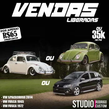 Rodrigo Custom - Spacecross ou fusca 1972 ou fusca 65 ou 35k no pix