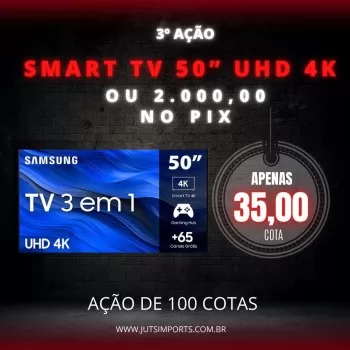3º ação smart tv 50 uhd 4k samsung