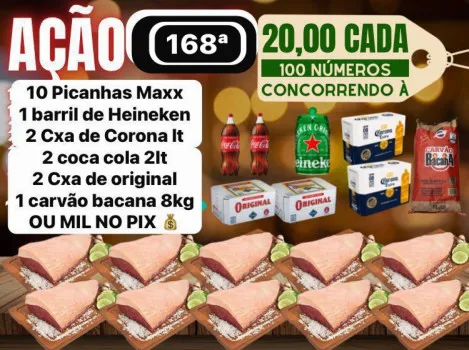 Dejair maxx - Ação 168ª 10 picanhas maxx+cervejas ou 1k no pix