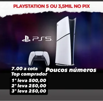 Playstation 5 ou 3,5 mil no pix