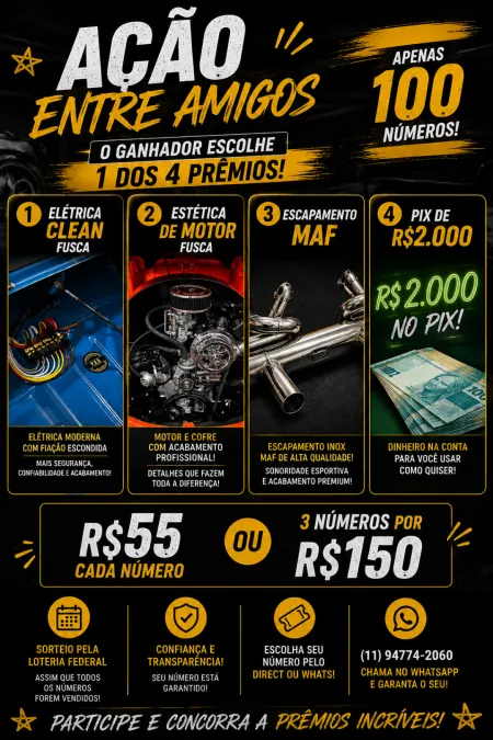 Patrick Roberto Rocha - Ação 68 - o ganhador escolhe entre 4 prêmios