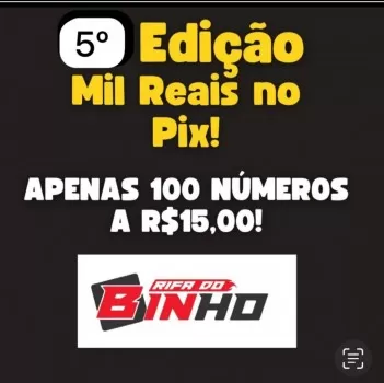 Somente 100 números 15 cada leva 1.000,00 no pix