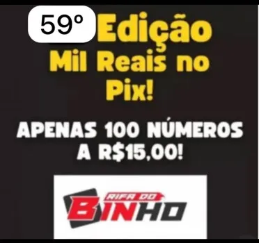 Edição n 59ºsomente 100 números valendo 1.000,00