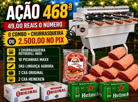 Dejair maxx - Ação 468ª kit grill inox+picanha ou2.5k