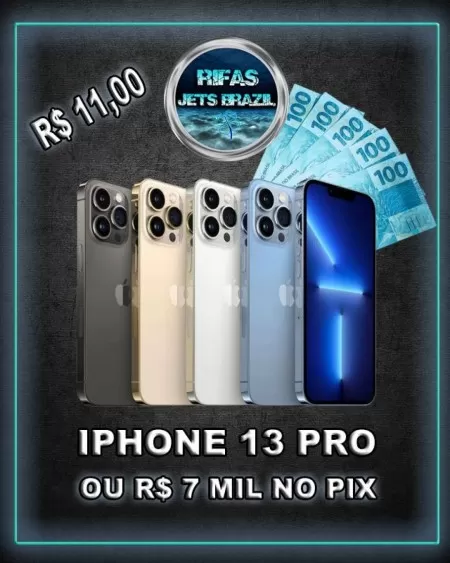 Iphone 13 pro ou 7 mil no pix
