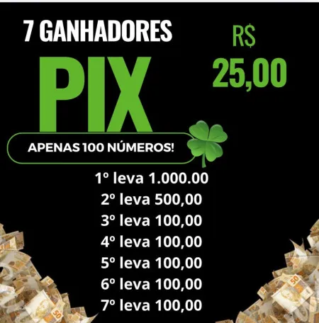 Edição 61º somente 100 números 7 ganhadores