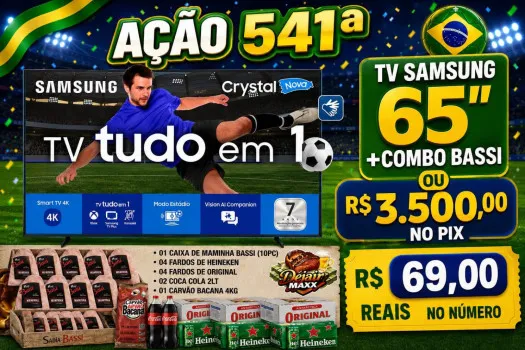 Dejair maxx - Ação 541 tv sansung 65 + kit bassi ou 3.500k