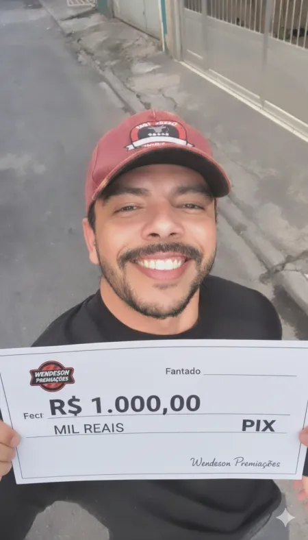 Wendeson premiações - 1 mil no pix