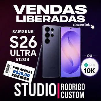 Studio Rodrigo Custom - Samsung s26 ultra 512gb ou 10k no pix