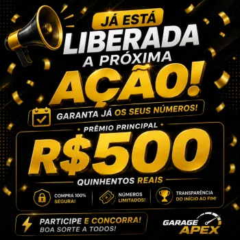APEX GARAGE CUSTOM - Ação 4 - valendo r$ 500,00 reais