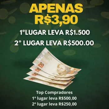 Somente 3,90 2 ganhadores