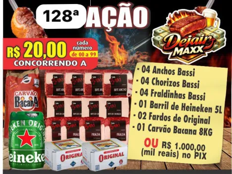 Dejair maxx - Ação 128ª combo bassi +barril+cervejas ou pix 1k