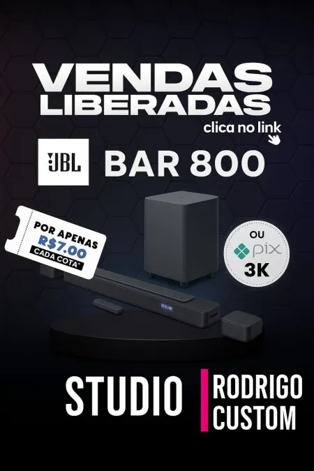 Acao entre amigos jbl bar 800 ou 3k no pix