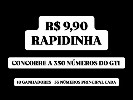 1º rapidinha valendo 350 numeros da principal