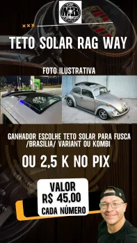 Teto solar ragway - ganhador esco ou 2,5k no pix