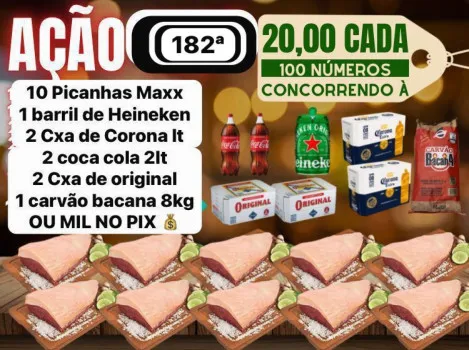 Dejair maxx - Ação 182ª 10 picanhas maxx+cervejas ou 1k no pix