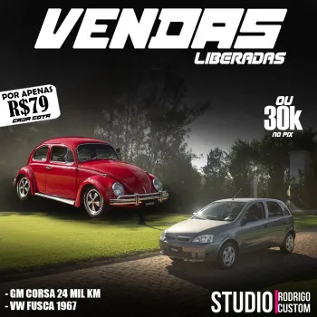 STUDIO RODRIGO CUSTOM - Gm corsa 1.4 maxx+ fusca 1972 ou 30k