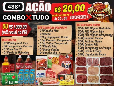 Dejair maxx - Ação 438ª combo x tudo ou mil no pix