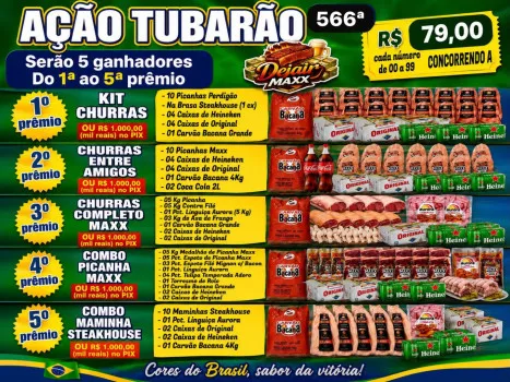 Dejair maxx - Tubarão maxx 566ª federal 5 ganhadores