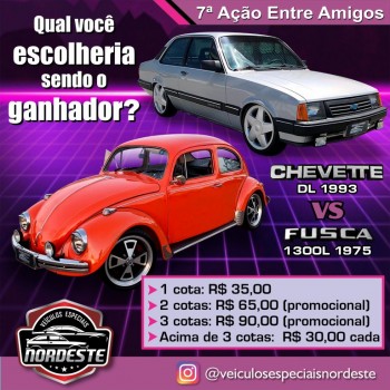 Fusca 1300l 1975 vs chevette dl 1993