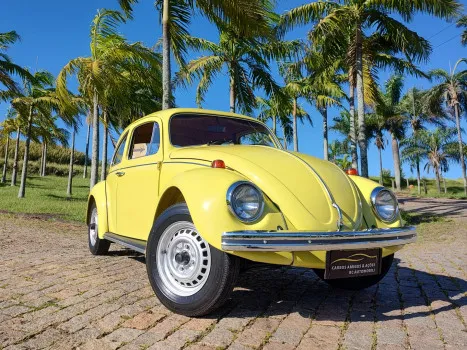 Rcautomobili - Vw fusca 1300l 1977 - amarelo java - placa preta