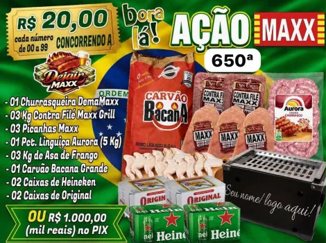Dejair maxx - Ação 650ª kitmaxx completo + churrasqueira ou 1k