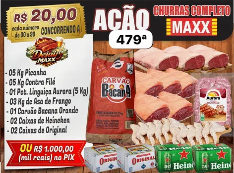 Dejair maxx - Ação 479ª churrasco completo maxx ou 1k