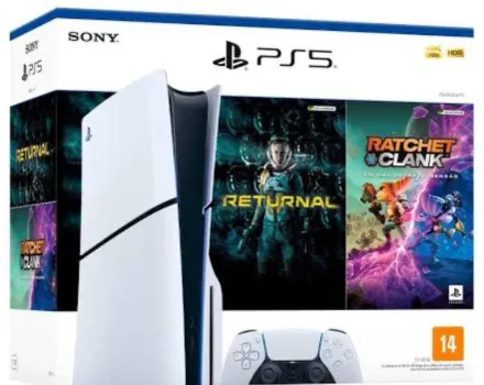 Leandro Scicia Jaconete - Playstation 5 slim branco 1tb + jogos + cotas
