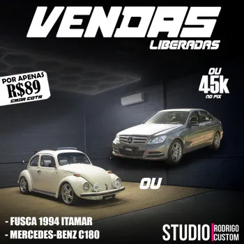 STUDIO RODRIGO CUSTOM - Mercedes c180 2012 ou itamar 94 ou 45k