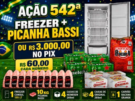 Dejair maxx - Ação 542ª freezer + picanha bassi ou 3k