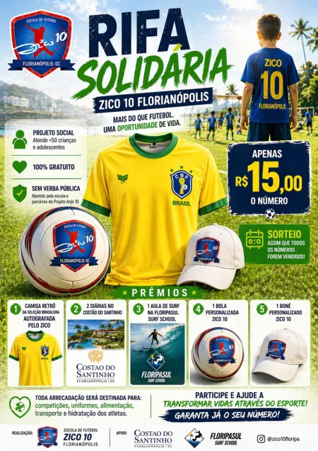 Rifa Solidário Zico 10 Florianópolis - Rifa solidária zico10 florianópolis