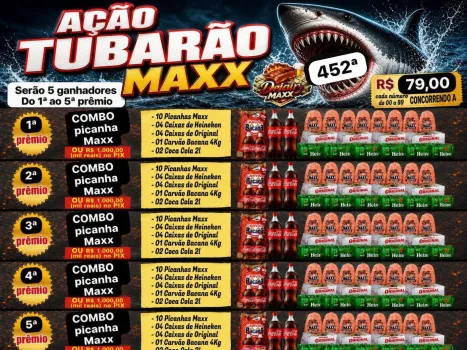 Dejair maxx - Ação tubarão 452ª ed2 com 50 picanhas do 1ª ao 5ª