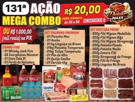 Dejair maxx - Ação 131ªchurrasco premium*kit prime+combo fire