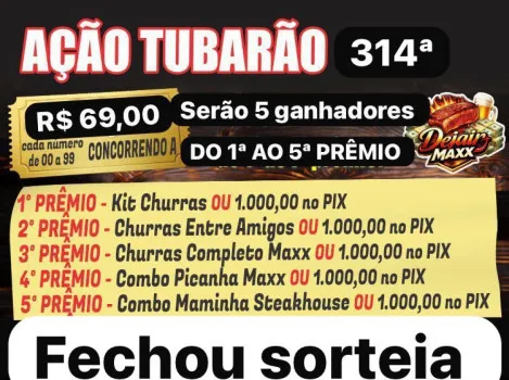 Dejair maxx - Cópia de tubarão 314ª com 5 ganhadores