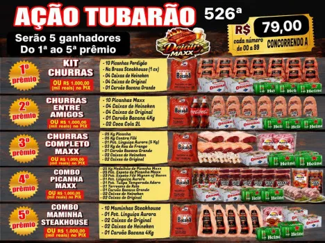 Dejair maxx - 2ª tubarão maxx 526ª federal 5 ganhadores