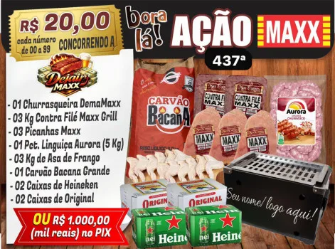 Dejair maxx - Ação 437ª kitmaxx completo + churrasqueira ou 1k