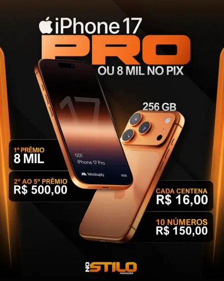 No Stilo Premiações - Iphone 17 ou 8k