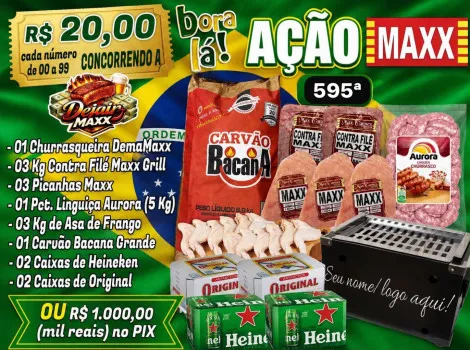 Dejair maxx - Ação 595ª kitmaxx completo + churrasqueira ou 1k