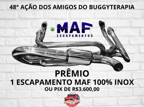 48° ação buggyterapia - escapamento maf 100% inox