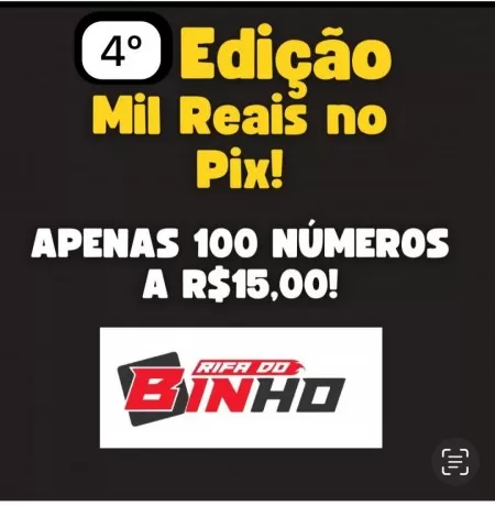 Somente 100 números valendo milão no pix
