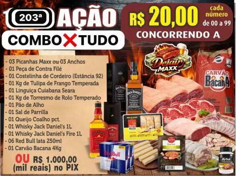 Dejair maxx - Ação 203ª combo x tudo ou mil no pix
