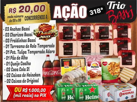 Dejair maxx - Ação 318ª mega combo trio bassi ou 1k