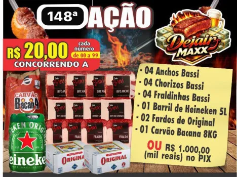 Dejair maxx - Ação 148ª combo bassi +barril+cervejas ou pix 1k